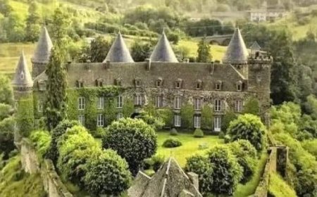 Piccolo castello nel Cantal dipartimento della Francia
